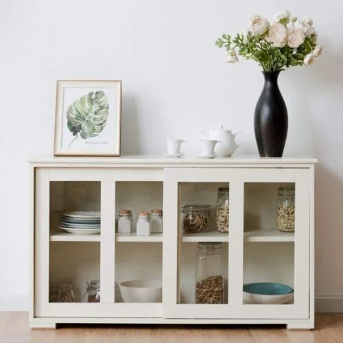 Shelf storage Unit Brown and White