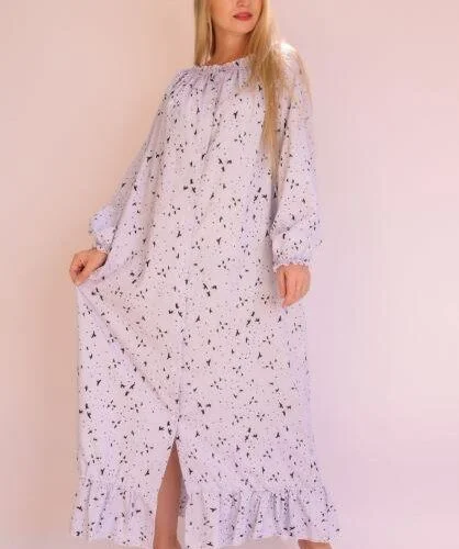 Long Bridal Sleeping Gown – Birds