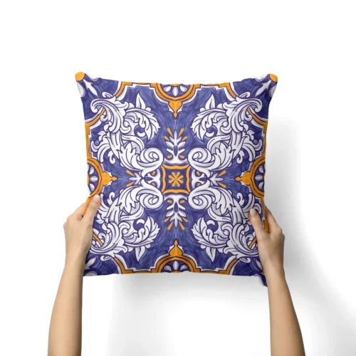 Fantasy Cushion Cover featuring a vibrant and whimsical pattern that enhances eclectic decor aesthetics and brings a magical touch to your home.