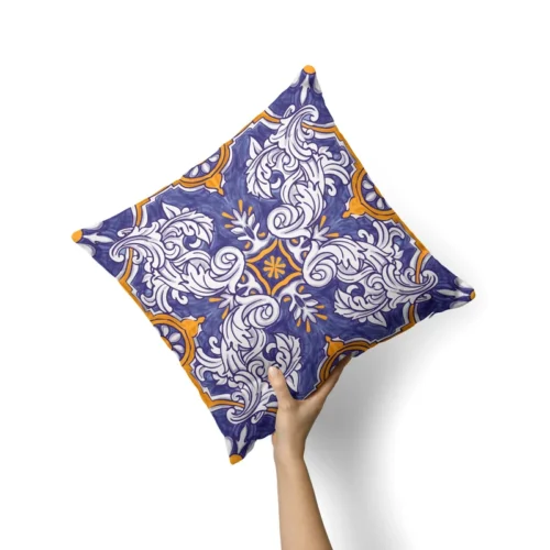 Fantasy Cushion Cover featuring a vibrant and whimsical pattern that enhances eclectic decor aesthetics and brings a magical touch to your home.