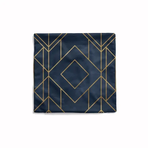 Golds Dark Blue Cushion Cover featuring a luxurious pattern that enhances modern decor aesthetics and brings a touch of elegance to your home.